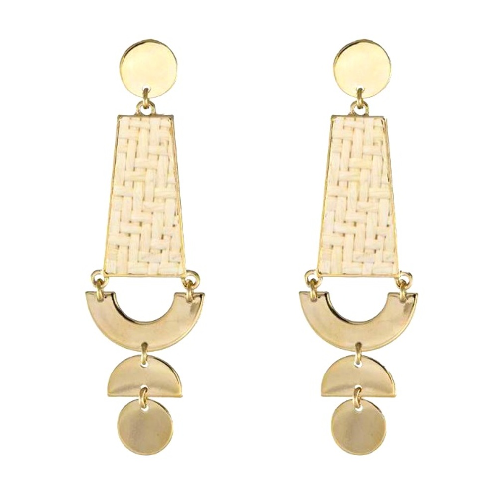 Wanderlust + Co, 18K Gold & Ivory Lilia Earrings, $89 Retail